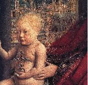 EYCK, Jan van The Virgin of Chancellor Rolin (detail) ds oil on canvas
